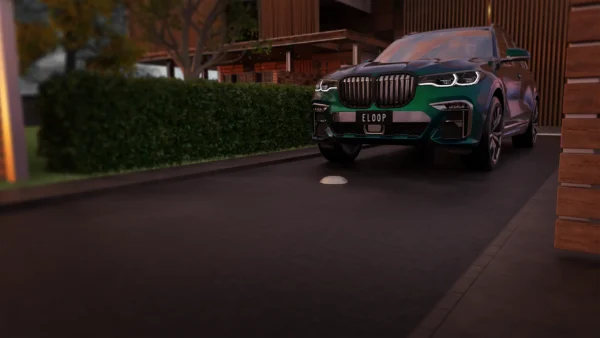Image of e-LOOP Micro Installed, with vehicle driving over it.
